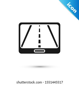 Black Infographic of city map navigation icon isolated on white background. Mobile App Interface concept design. Geolacation concept.  Vector Illustration