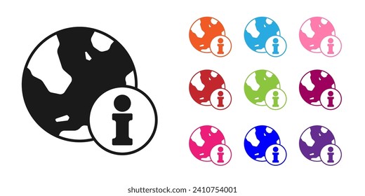 Black Information icon isolated on white background. Set icons colorful. Vector