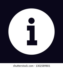 black information symbol icon inside white circle slab serif i 