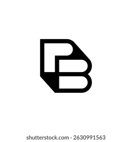 Logotipo preto inicial da BP. Resumo Monograma Logomark para negócios em crescimento, marca, identidade, marketing.