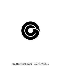 Logotipo C, G, O Inicial Preto. Resumo Monograma Logomark para negócios em crescimento, marca, identidade, marketing.