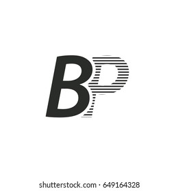 black initial letter Bp linked typography modern design logotype for brand and company identity