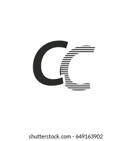 black initial letter Cc linked typography modern design logotype for brand and company identity