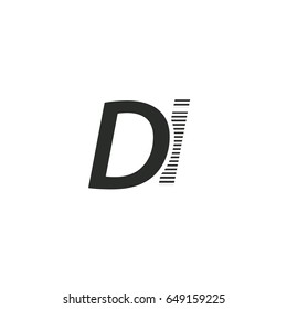 black initial letter Di linked typography modern design logotype for brand and company identity
