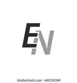 black initial letter En linked typography modern design logotype for brand and company identity