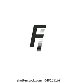 black initial letter Fi linked typography modern design logotype for brand and company identity