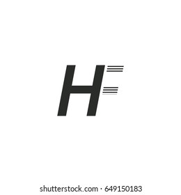 black initial letter Hf linked typography modern design logotype for brand and company identity
