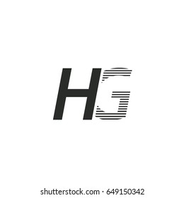 black initial letter Hg linked typography modern design logotype for brand and company identity
