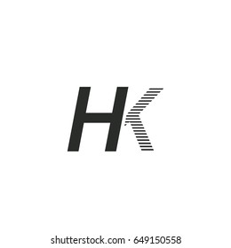 black initial letter Hk linked typography modern design logotype for brand and company identity
