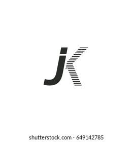 black initial letter Jk linked typography modern design logotype for brand and company identity
