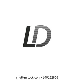 black initial letter Ld linked typography modern design logotype for brand and company identity