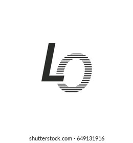 black initial letter Lo linked typography modern design logotype for brand and company identity