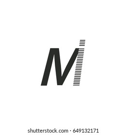 black initial letter Mi linked typography modern design logotype for brand and company identity