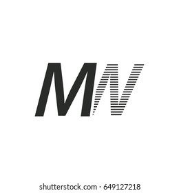 black initial letter Mw linked typography modern design logotype for brand and company identity