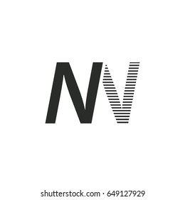 black initial letter Nn linked typography modern design logotype for brand and company identity