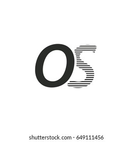 black initial letter Os linked typography modern design logotype for brand and company identity