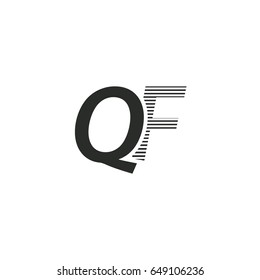 black initial letter Qf linked typography modern design logotype for brand and company identity