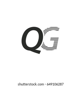 black initial letter Qg linked typography modern design logotype for brand and company identity