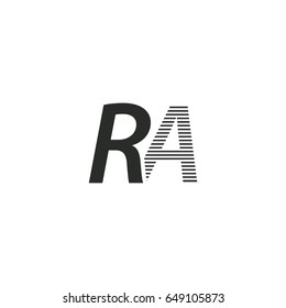 black initial letter Ra linked typography modern design logotype for brand and company identity