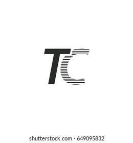 black initial letter Tc linked typography modern design logotype for brand and company identity