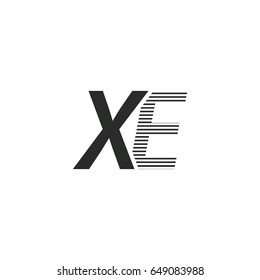 black initial letter Xe linked typography modern design logotype for brand and company identity