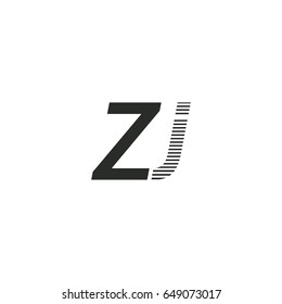 black initial letter Zj linked typography modern design logotype for brand and company identity