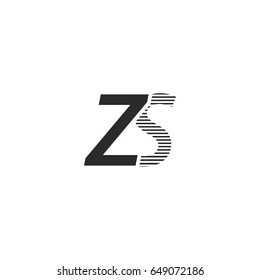 black initial letter Zs linked typography modern design logotype for brand and company identity