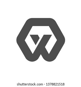Black Initial W Hive Logo