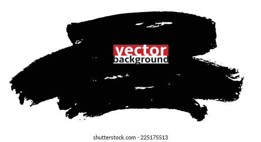 Black Ink abstract shape , hand-drawn vector illustration