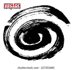 Black Ink abstract shape , hand-drawn vector illustration