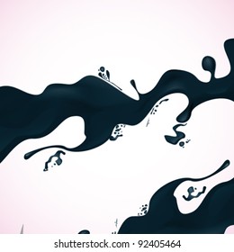 Black ink blot