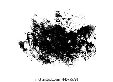 Black ink blot. Element for design