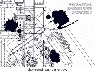 Black Ink. Blots. Mechanical. Instrument-making