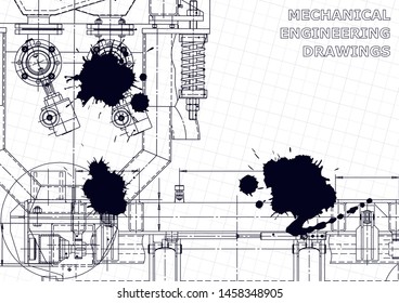 Black Ink. Blots. Mechanical. Instrument-making