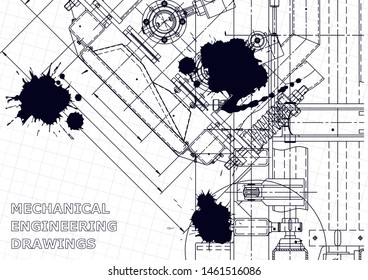 Black Ink. Blots. Mechanical. Instrument-making