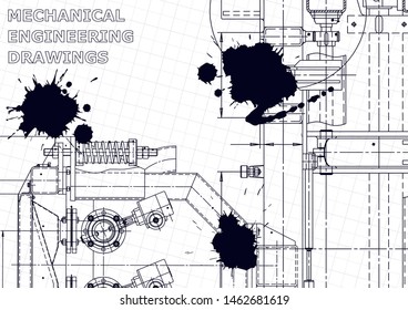 Black Ink. Blots. Mechanical. Instrument-making