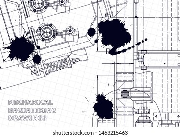 Black Ink. Blots. Mechanical. Instrument-making