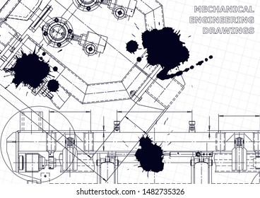 Black Ink. Blots. Mechanical. Instrument-making