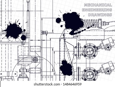 Black Ink. Blots. Mechanical. Instrument-making