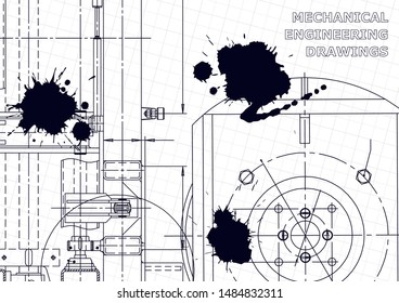 Black Ink. Blots. Mechanical. Instrument-making