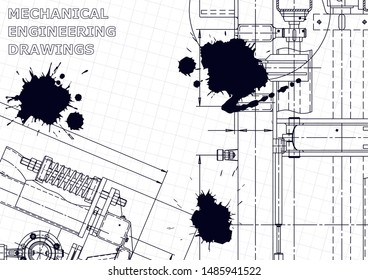 Black Ink. Blots. Mechanical. Instrument-making