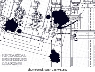 Black Ink. Blots. Mechanical. Instrument-making