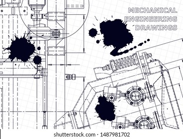 Black Ink. Blots. Mechanical. Instrument-making
