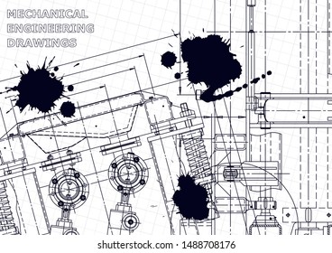 Black Ink. Blots. Mechanical. Instrument-making