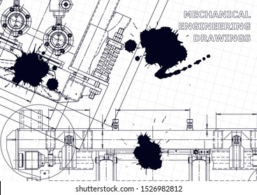 Black Ink. Blots. Mechanical. Instrument-making