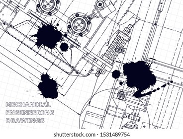 Black Ink. Blots. Mechanical. Instrument-making