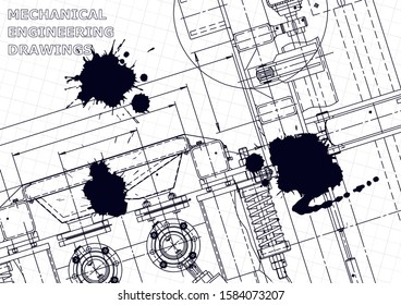 Black Ink. Blots. Mechanical. Instrument-making