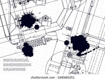 Black Ink. Blots. Mechanical. Instrument-making