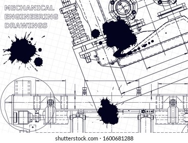 Black Ink. Blots. Mechanical. Instrument-making