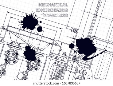 Black Ink. Blots. Mechanical. Instrument-making